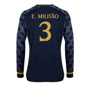 Real Madrid Eder Militao #3 Replika Udebanetrøje 2023-24 Langærmet